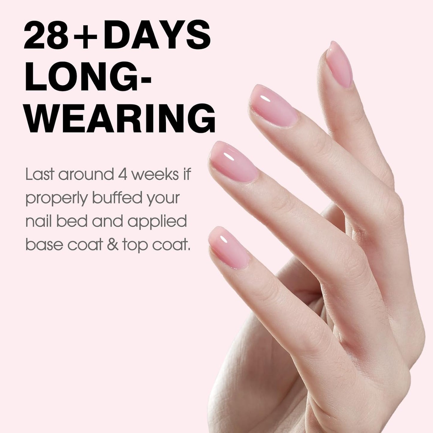 CANNI Soft Pink Jelly Gel Polish – 9ML Translucent Sheer Nude Soak-Off UV/LED Gel Nail Polish for DIY Manicure or Salon Use