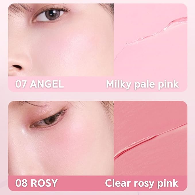 BBIA Ready To Wear Downy Cheek Cream Blush 8 Color - Creamy Blendable & Buildable Blush Dewy Texture & Matte Finish High Pigment Longlasting Lightweight Natural Face Makeup, 0.12oz (04 DOWNY LAVENDER)