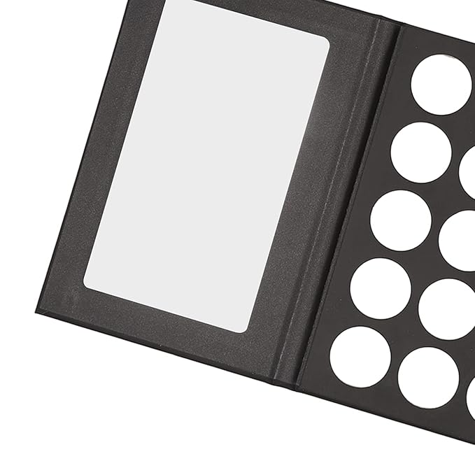 DIY Empty Eyeshadow Palette, Empty Makeup Palette, Black 15 Compartment Empty Makeup Palette for Blush Bronzer Powder