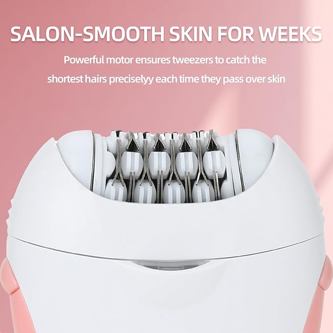 Glabrouse Skin Smooth Glide Epilator for Women,Facial Epilator for Women,Cordless Face Hair Remover with Light,Hair Rmoval for Face Bikini Legs, Body Removal Device