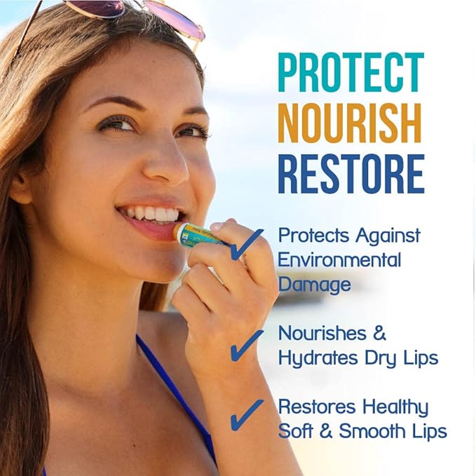 STREAM 2 SEA Naturally Naked Lip Balm Set, Reef Safe SPF 30 Unscented Hydrating Lip Care, Moisturizing Lip Balm + Sun Protect Outdoor Lip Balm For Beach and Sports, Paraben Free Natural Lip Care