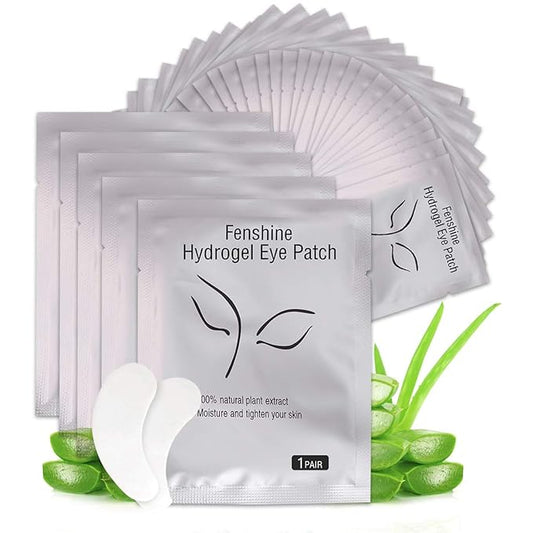 Fenshine 100 Pairs Eyelash Extension Eye Pads Lint Free Hydrogel Eye Patches Professional Under Eye Gel Pads for Lash Extensions Supplies (100 Pairs) …