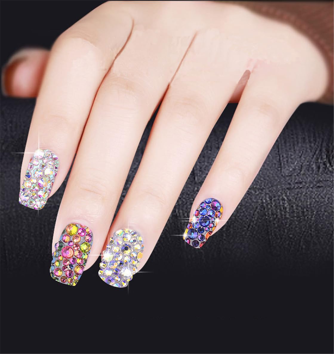 500 Pieces SS30 6mm Flatback Rhinestones Clear Glass Round Gems Crystals for Nail Art DIY Crafts Clothes Shoes Bags （Rose Red）