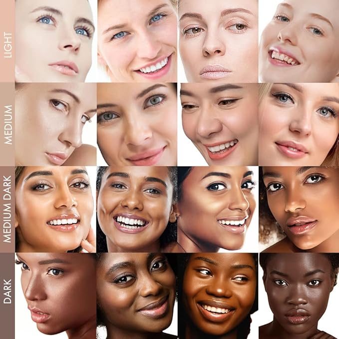 Jerome Alexander My Color Self Adjusting Full Coverage Foundation Makeup with Kabuki Brush (Light)