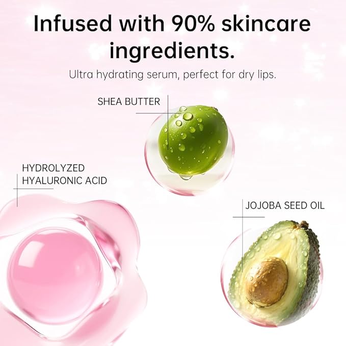 Catkin Lip Plumper Gloss, Tinted Lip Serum with Hyaluronic Acid & Jojoba Oil, Non-sticky Volumizing Hydrating Formula for a High Shine Maximum 3D Look, Plump & Soft Lips 0.12 Fl Oz - C08 Fire Opal