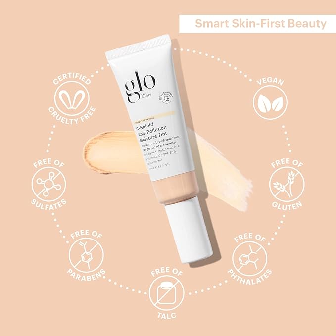 Glo Skin Beauty C-Shield Anti-Pollution Moisture Tint - Tinted Moisturizer With SPF 30 for Face, Broad Spectrum Protection & Vitamin C, 1.7 Oz (1N-Fair)