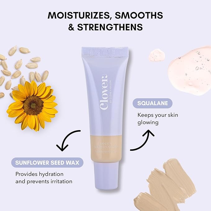 Clover Skin Is In Serum Foundation | Hydrating Face Serum, Lightweight Foundation, Cruelty-Free & Vegan | With Squalane And Sunflower Seed Wax | 30 ml - Shade 03 (Fair)