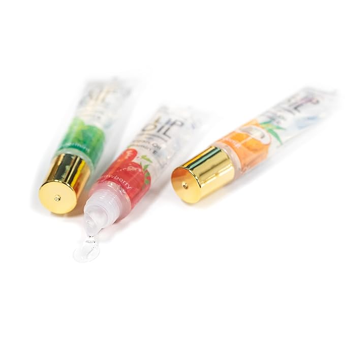 HerMINE Nourishing Lip Oil with Argan Oil & Vitamin E Clear Long Lasting Hydrating Lip Moisturizing Gel 15g / 0.52oz (Vitamin C)