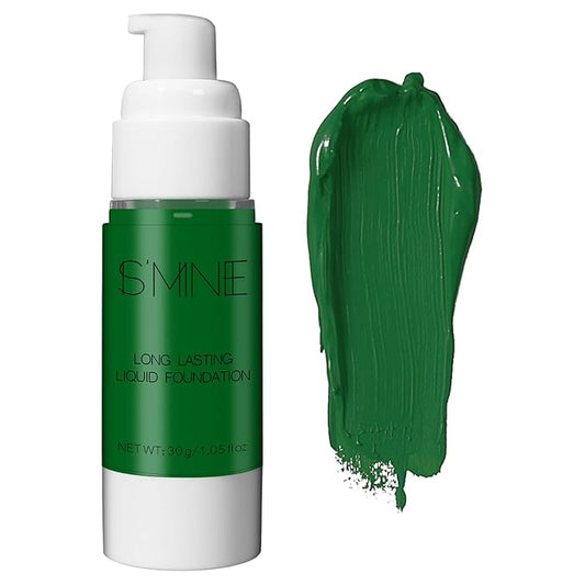 IS'MINE Green Liquid Foundation Makeup, Matte Flawless Finish Foundation, Vegan & Cruelty-Free (1.05 Fl Oz, 047)
