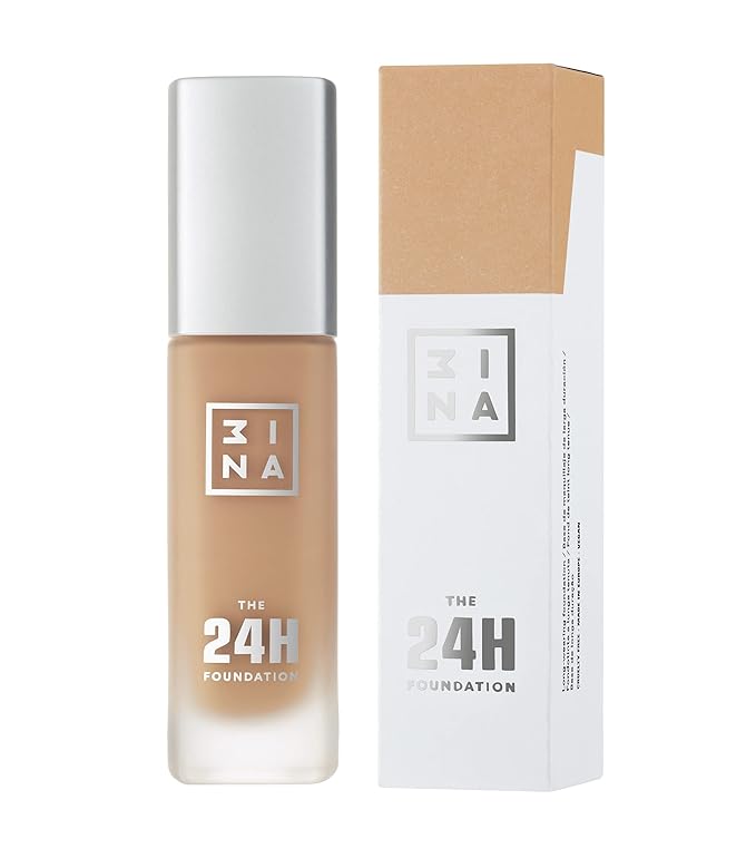 3INA The 24H Foundation 633-24H Long-Wearing Formula - Medium To High Buildable Coverage - Smooth Matte Finish - Expanded Shade Selection - Waterproof, Cruelty Free, Vegan Makeup - 1.01 Oz