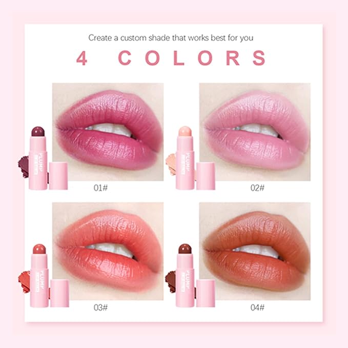 Plumping Lip Balm - Tinted Lip Balm Plumper - Enhancing & Hydrating Lip Moisturizer Fade Lip Lines Lip Care 0.17Oz/4.8g - 03 SORBET BALM