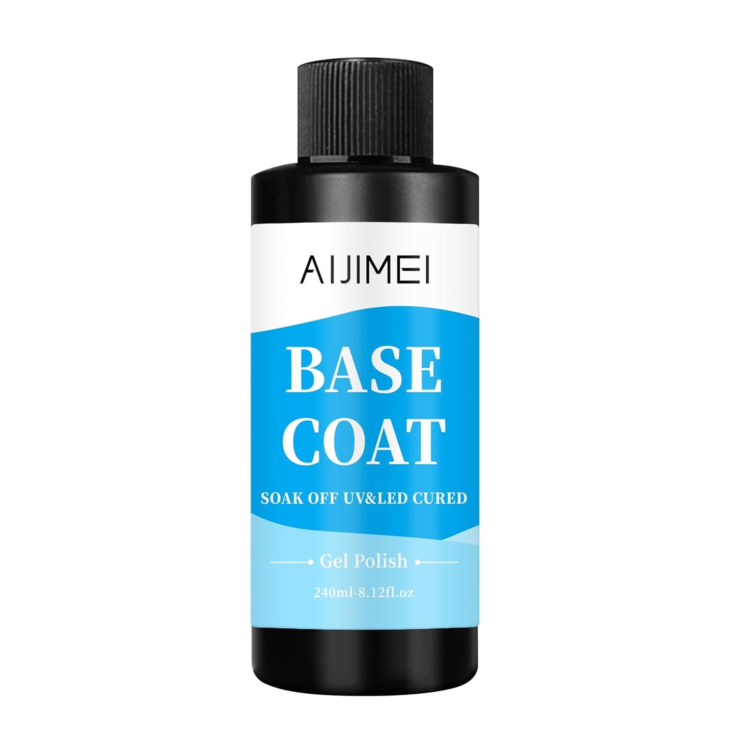 AIJIMEI 240ml Base Coat Quick Dry Gel BaseCoat for Nails Gel Nail Polish Base Coat for Home DIY LongLasting 8 Fl Oz