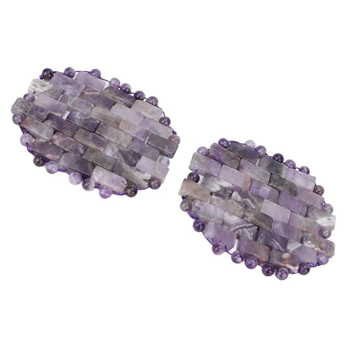 Jade Eye Mask, Amethyst Eye Pack Wrinkles Swelling Elimination Dark Circles Fading Jadestone Eye Massager Eye Pad Eye Shape Eye Covers for Men Women Soothing Eye Patch Reducing Facial Edema Stone