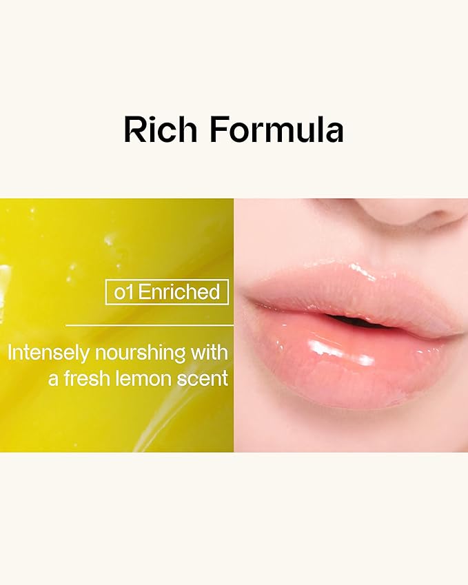 Vitamin Ampoule Lipcerin (01 Enriched, 0.5fl oz) - Moisturizing & Nourishing Lip Gloss Balm, Overnight Korean Skin Care Sleeping Mask. Vitamin C, Vegan.