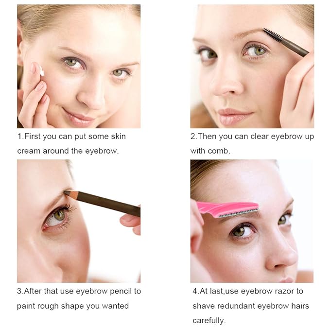 66 Eyebrow Razor and Face Razor for Women and Men, Eyebrow Hair Trimmer and Shaver with Protective Cover,Safe and Newbie Friendly