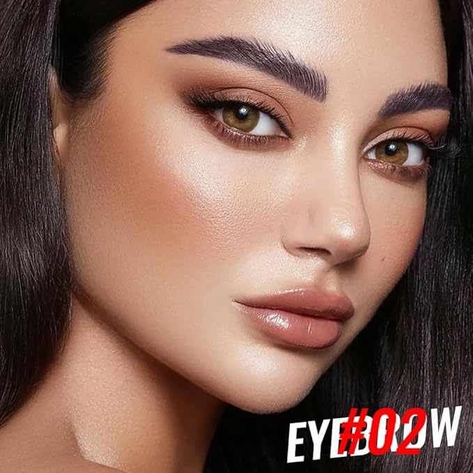 evpct 2-in-1 Tinted Brow Gel & Clear Brow Setting Glue Eyebrow Gel Kit - Strong Hold 24HR Waterproof Smudgeproof Eyebrow Makeup for Natural Soft Full Brows, Brows Enhancer Mascara Makeup - Dark Brown