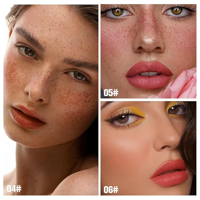 evpct 3Pcs Peel Off Lip Stain Tints, Nude Brown Orange Red Matte Liquid Lipstick Lip Stain Long Lasting Waterproof for Women, Non-sticky Lipstick Peel Off High Pigment No Faded Smudge-proof Lip Stains