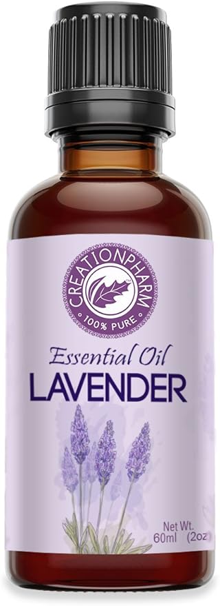 Creation Pharm Lavender Essential Oil 2 oz - 100% Pure - Aceite esencial de Lavanda