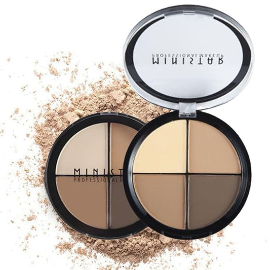 Contour and Highlight Palette Powder Contour Kit Concealing, Highlighting & Contouring Foundation/Concealer Palette Full Coverage Concealer for Mature Skin