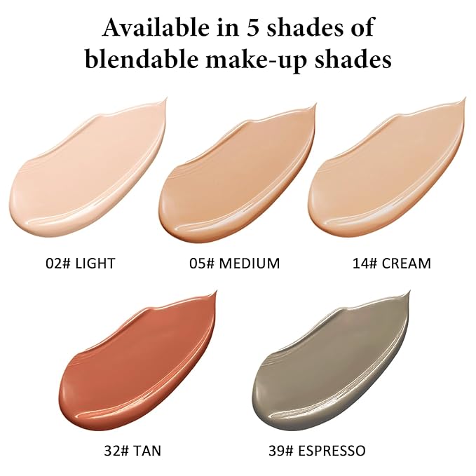 Liquid Foundation Makeup, Improves Uneven Skin Tone, Lightweight and Flawless Coverage for Hours 39# ESPRESSO