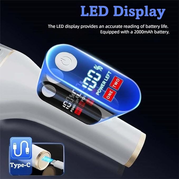 Electric Foot Callus Remover, Portable Electric Foot File with 15 in 1 Professional Pedicure Kits,Rechargeable Pedicure Tools for Foot Care, Waterproof Remover Cracked Feet & Dead Skin, Gift (White)