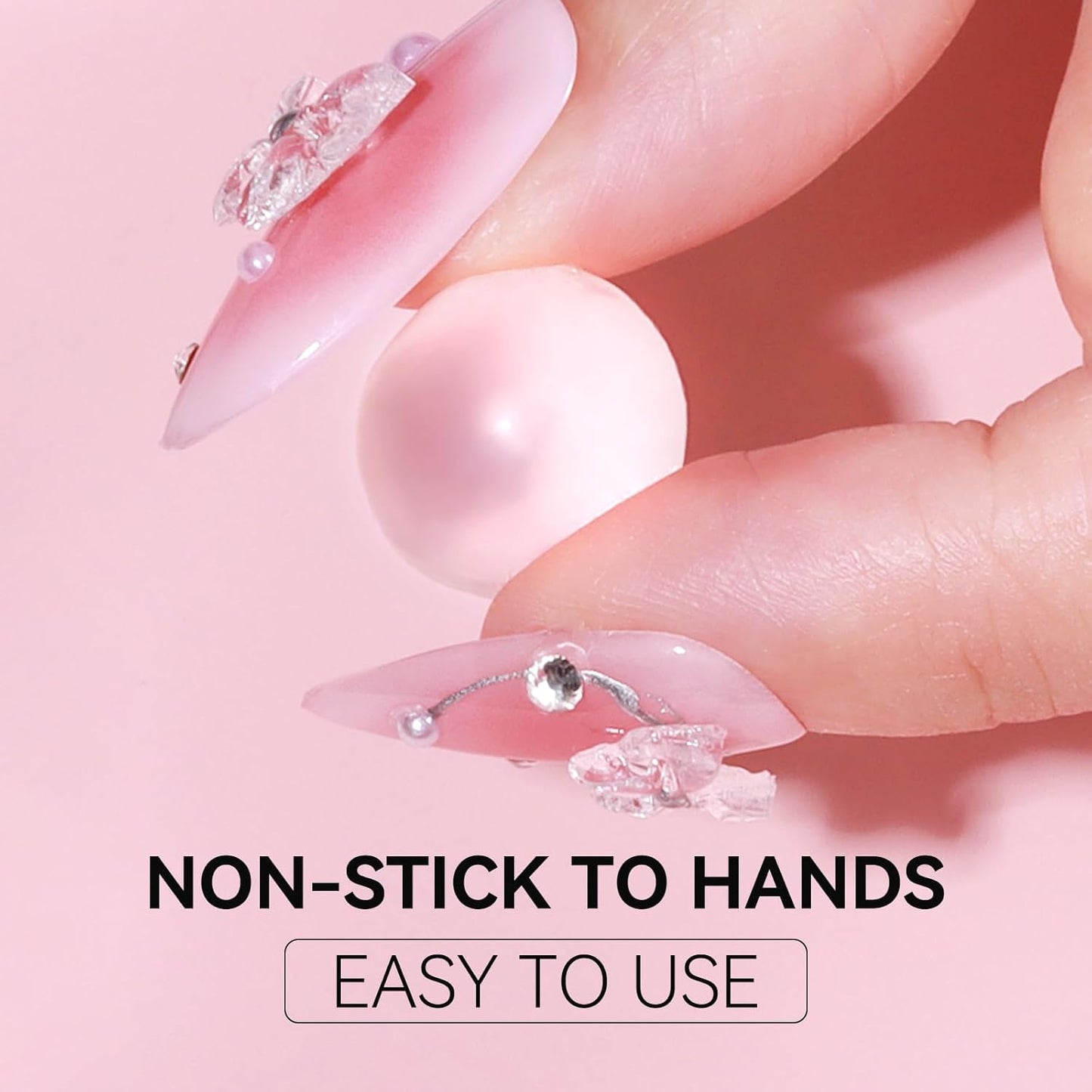 Makartt 3D Gel Nail Art: 50g 3D Nail Gel Clear Non-sticky 3d Sculpting Gels, 4-in-1 Solid Gels Builder for Extension, UV Glue for Acrylic Tips, Rhinestones & 3d Carving for Home Salon DIY