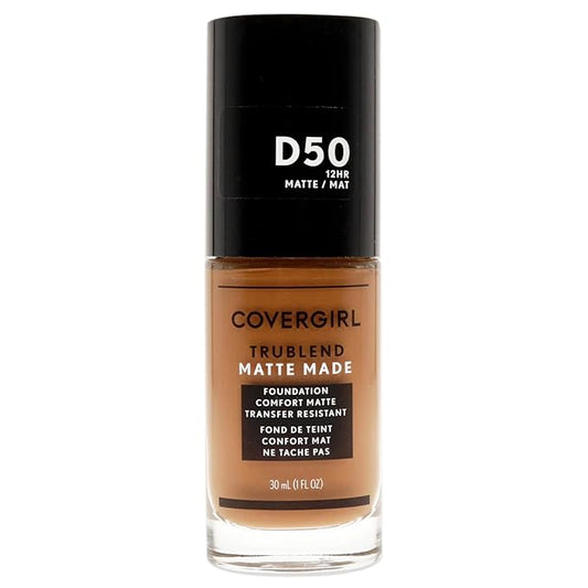 COVERGIRL Trublend Matte Made Liquid Foundation, D50 Deep Golden, 1.01 Fl Oz, 2 Count