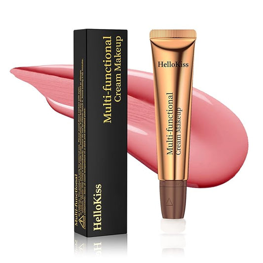 Go Ho Liquid Blush Beauty Wand,Blendable Super Silky Cream Blush Stick,Face Moisturizing Contour Blush Stick with Fine Cushion Applicator,Cruelty-free,003# Medium Pink