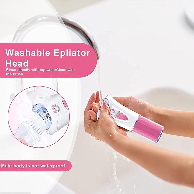Glabrouse Skin Epilator, Epilators Hair Removal for Facial, Epilators with LED Light, Cordless Hair Removal Device, Epilator for Women, Facial Hair Removal for Bikini Arm Legs Armpits