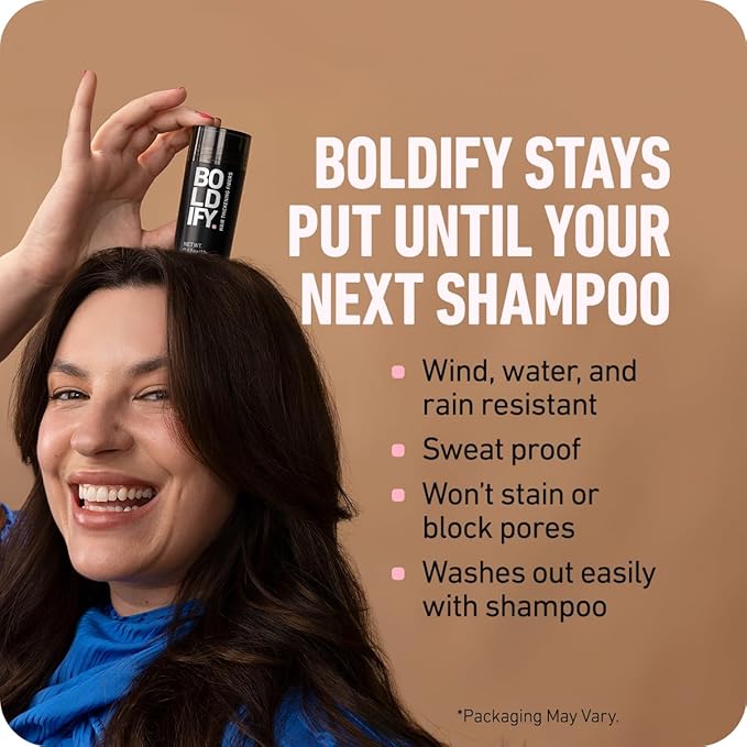 BOLDIFY Hair Fibers (12g) - Fill In Thinning and Fine Hair for an Instantly Fuller, Thicker Look - 14 Shades for Women & Men - Medium Blonde
