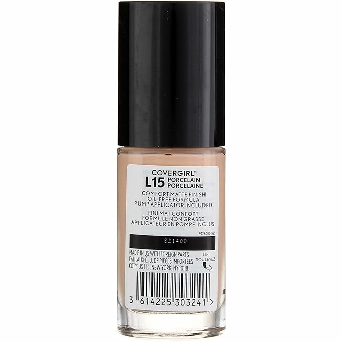 COVERGIRL Trublend Matte Made Liquid Foundation, L15 Porcelain, 1.01 Fl Oz, 2 Count