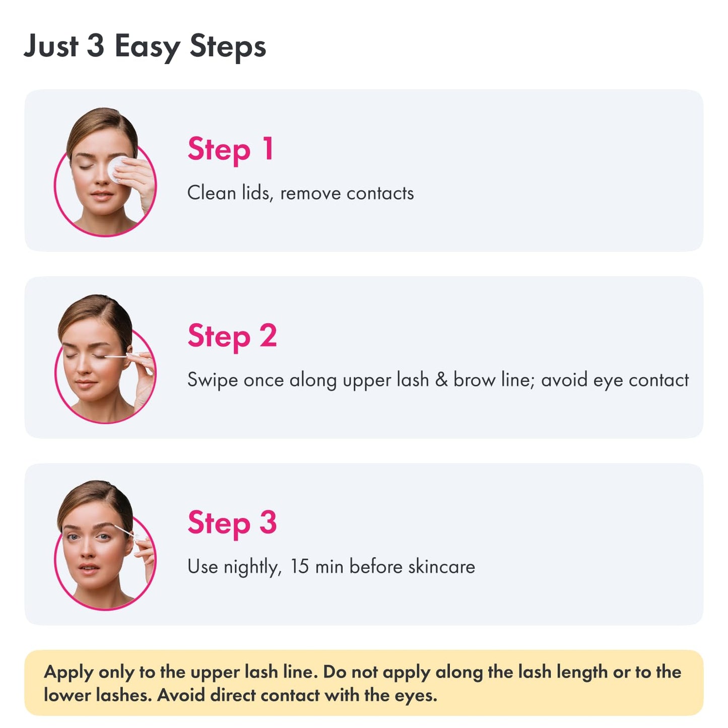 Eyelash Growth Serum - Innovative Formula for Longer, Thicker, Fuller Brows & Lashes - Natural, Cruelty-Free & Hypoallergenic - 0,05 Fl Oz(1,5 ml)