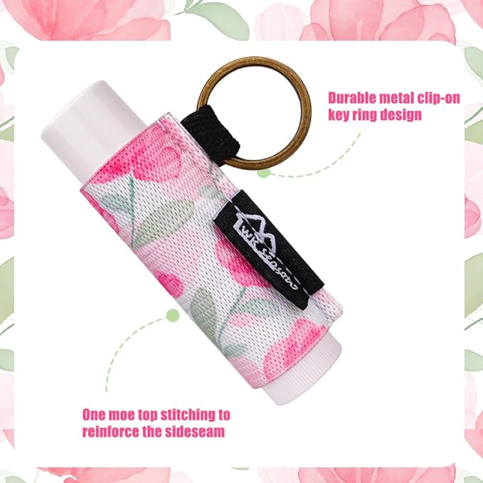 WK IEASON Lip Balm Holder Keychain Bulk Chapstick Holder Key chain