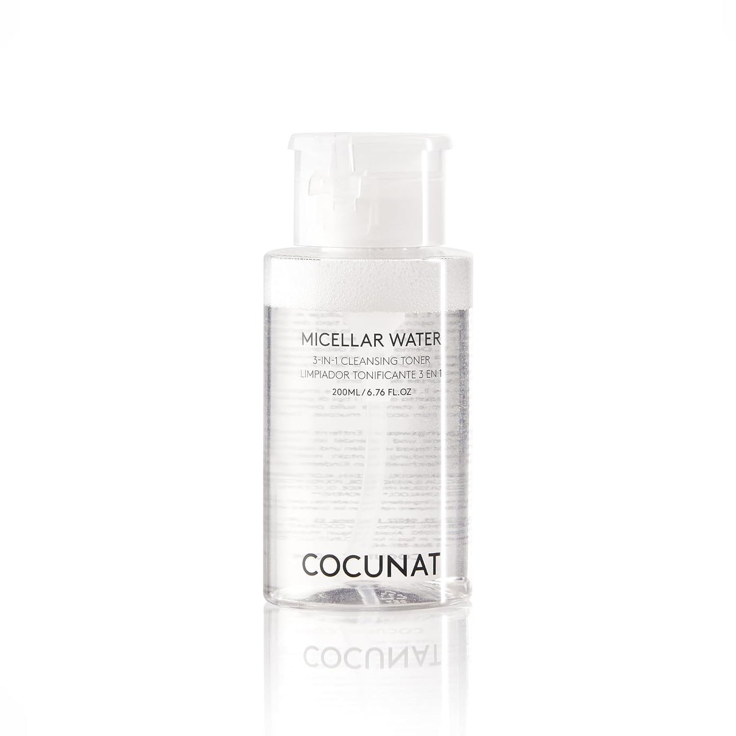 COCUNAT | Micellar Water 3-in-1 | Cleans, Tones and Removes Make-Up | Made with Aloe Vera & Lavender | All Skin Types | Silicone-Free & Paraben-Free | 200 ml
