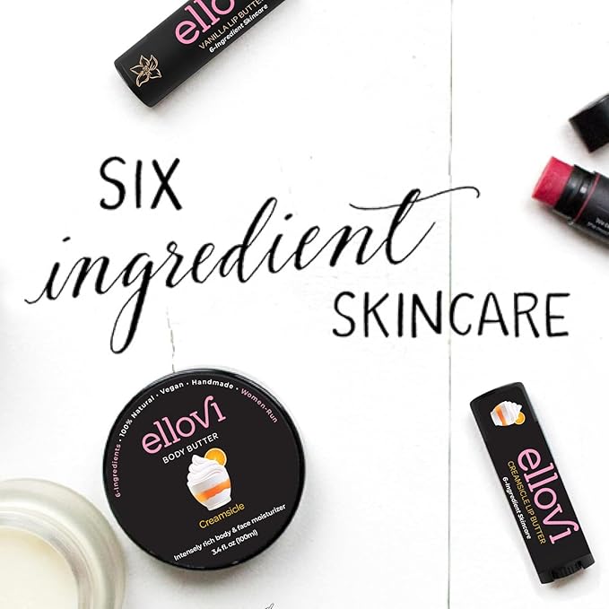 Natural Lip Butter Lip Balm - Creamsicle - Pure Enough to Eat - Made With Just 6 Vegan Ingredients - 100% Natural & Organic Moisturizing Lip Care for All Day Hydration (2-Pack)