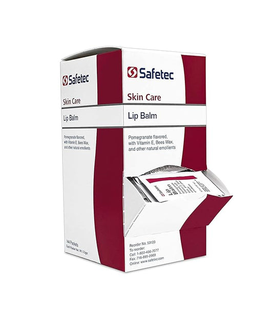 Safetec Lip Balm 53123 Pomegranate Flavored, One color, 144 Count