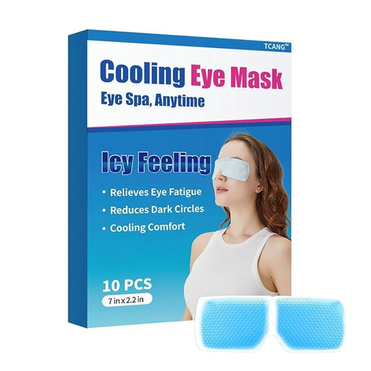 Disposable Instant Cooling Gel Eye Masks, Soothing Relief for Tired Eyes & Cooling Sensation, Eye Patches for Puffy Eyes,30 Packs