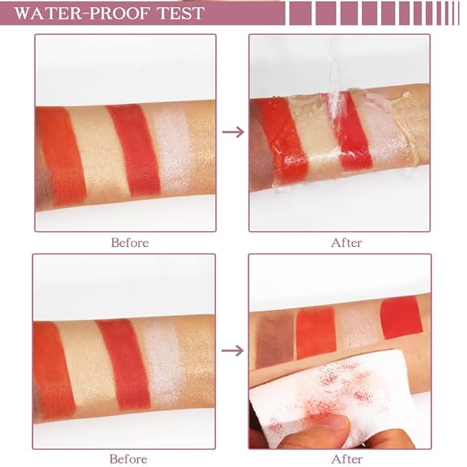 Face Sticks Trio, Blush Stick, Contour Stick, Highlighter Makeup Stick, Cream Blush Stick for Cheeks, Eyes and Lips, Facial Repair Bronzer Shading Stick, Smooth Shimmer Face Highlighter Wand