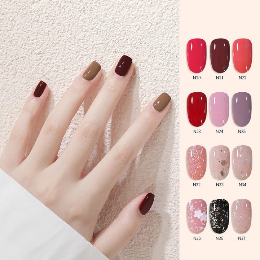 Nail Polish set - Nail Lacquer Quick Dry, Full Size, Vibrant, Colorful, Trendy, Glitter, Glossy, Metallic, Matte Nail Art Nail Shades (N16 Bright red, 52g)