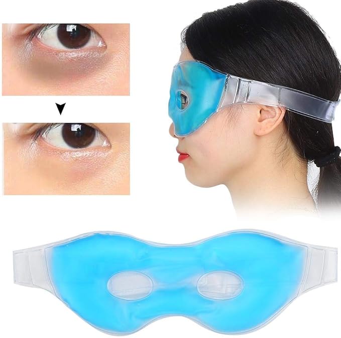 Cooling Eye,Reusable Anti-Fatigue Dark Circles Cold & Hot Compress Sleeping Eye Ice Cooling Eye
