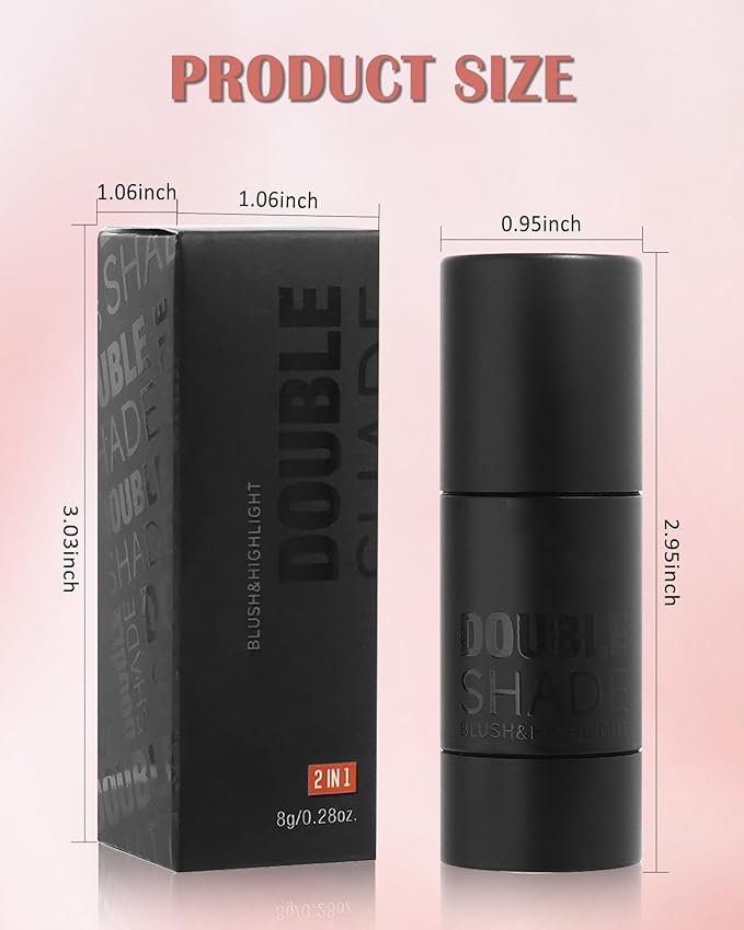 Cream Blush Stick Makeup for Cheeks, Multi Blush & Highlighter Contour Stick, Long Lasting Waterproof Pink Creme Blush Bronzer Stick, Lightweight Matte and Dewy Finish,Face Shaping Makeup for Women-06