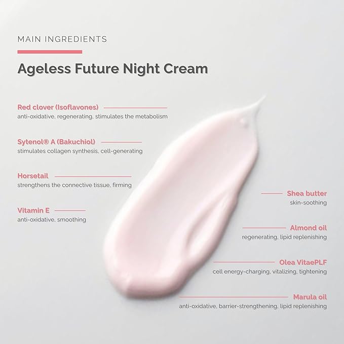 Ageless Future Night Cream (1.7 fl oz) - Skin Improving Anti-Aging Night Care – Regenerating Night Cream - with Vitamin A - Skin Care - Dr. Schrammek