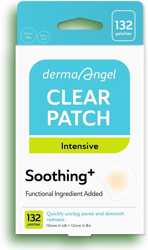 Invisible Salicylic Acid Pimple Patches for Face - Redness Reducing Hydrocolloid Acne Patches, Clear Pimple & Zit Patches for Blind Pimples - 132 Count 2 Sizes Soothing Plus (Clear Patch)