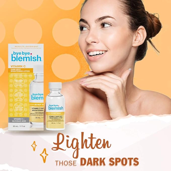 Bye Bye Blemish Dark Spot Lotion Vitamin C | Assists with Drying Blemishes And Brightening Skin | Fast Acting Solution | 1 Fl. Oz.