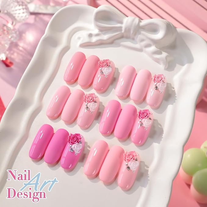 Double Rhythm 6 Pcs 15 ML Gel Polish Set Same Color Same Bottle Soak Off Gel Polish Kit Nail Art Manicure Salon DIY at Home for Women (Neutral Skin Pink Nude Beige -T6-53)