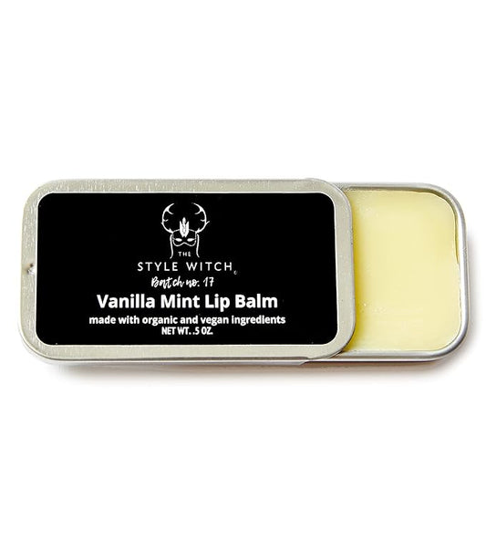 Vanilla Mint Lip Balm, Batch #17, Organic Ingredients, Vegan, Cruelty Free