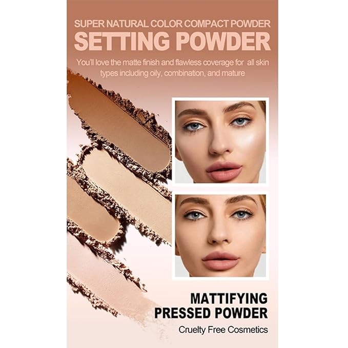 Pressed Face Powder Makeup Mineral Foundation Finishing Powder Pressed Finishing and Setting Powder Loose Setting Powder Makeup #06