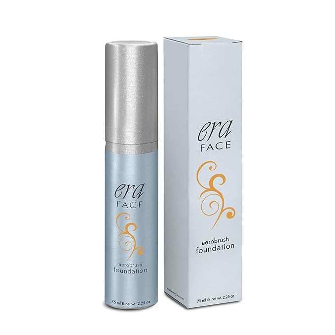 ERA Face spray makeup (Y7 Carmel, 2.25 oz) - airbrush foundation, everyday, buildable, professional spray on cosmetics by Era Beauty