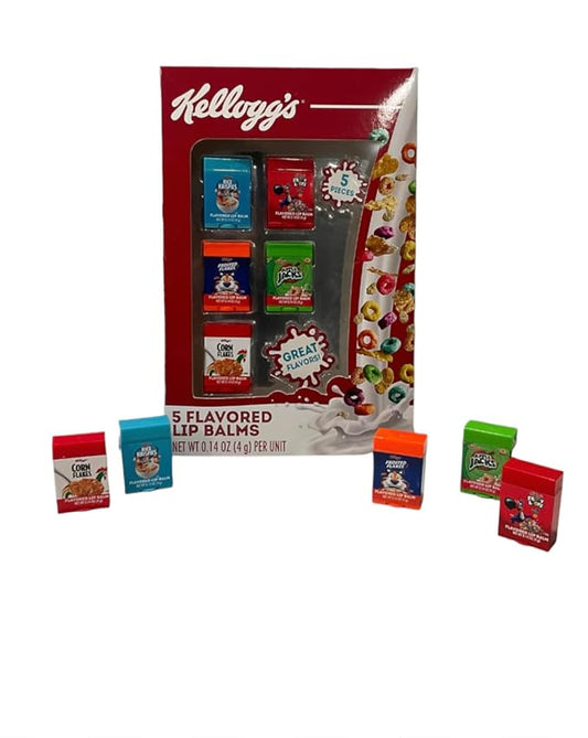 Taste Beauty 5-Piece Kelloggs Cereal Flavored Lip Balm Vending Machine Set