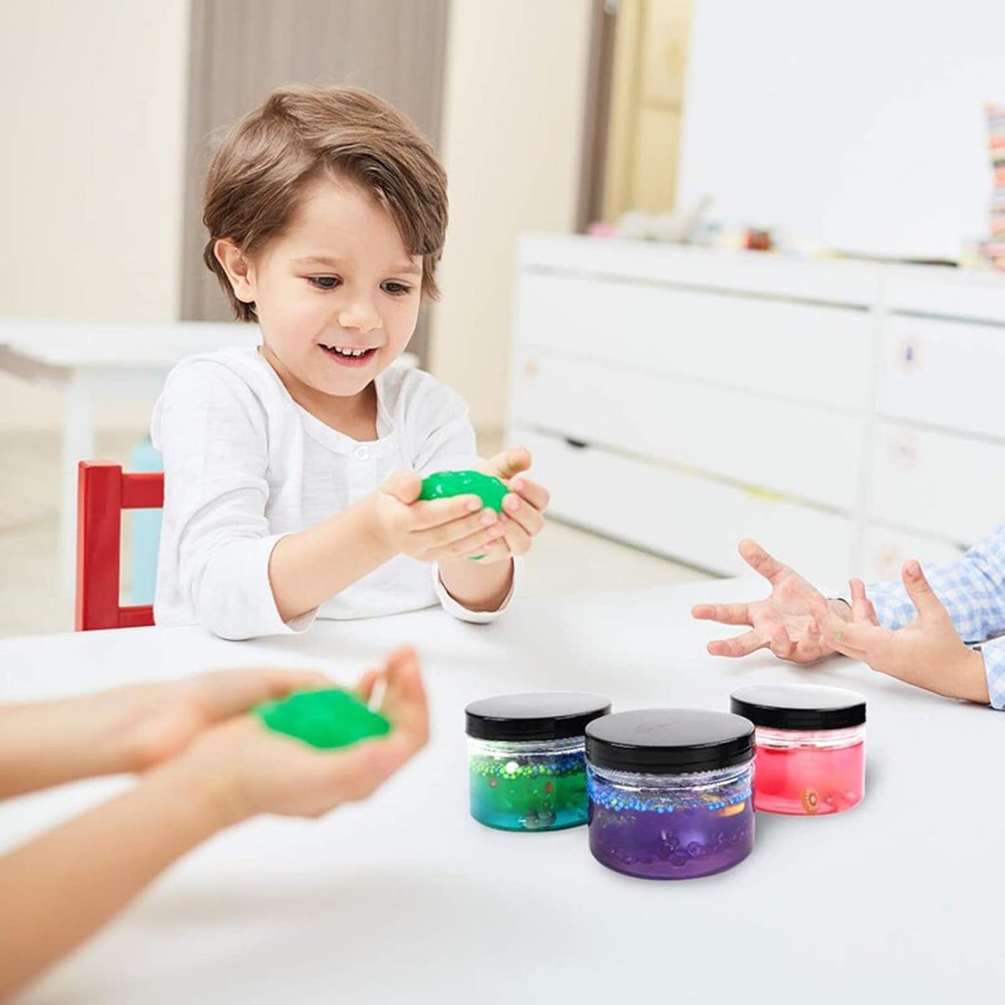 50 Pieces 4oz Plastic Jars with Lids Clear Round Cosmetic Container Empty Storage Jars for Makeup,Jewelry,Samples,Travel Storage